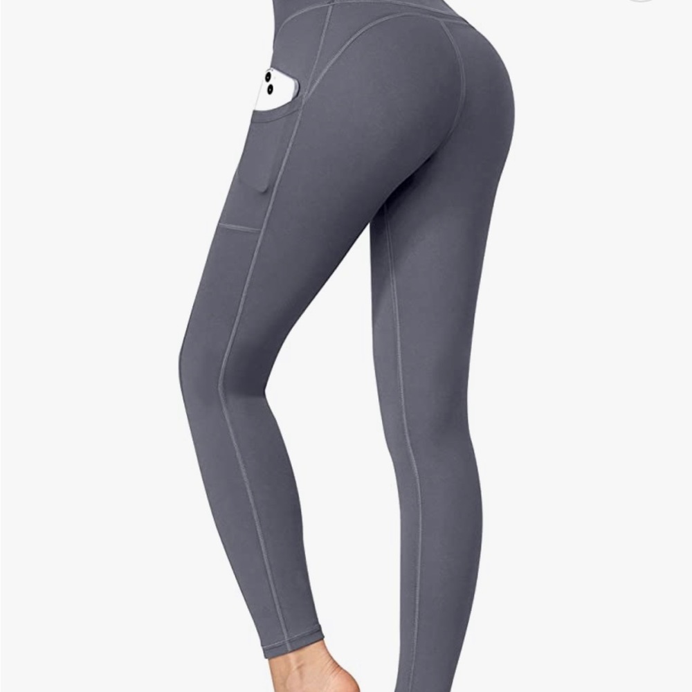 Ewedoos Womens Gray Yoga Pants with Pockets